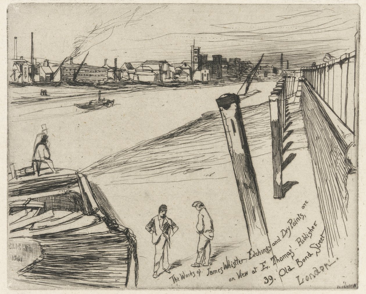Millbank, 1861 (akwaforta na papierze) autorstwa James Abbott McNeill Whistler
