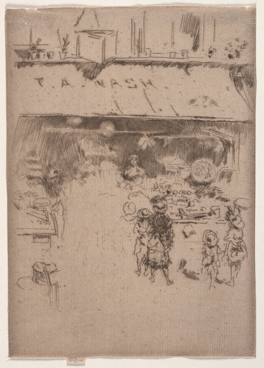 Sklep z owocami Nasha. autorstwa James Abbott McNeill Whistler