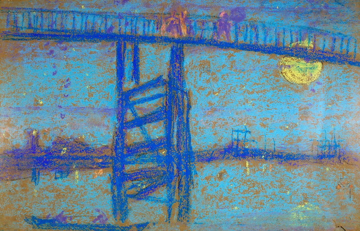 Nokturn: Battersea Bridge, 1872-1873 autorstwa James Abbott McNeill Whistler