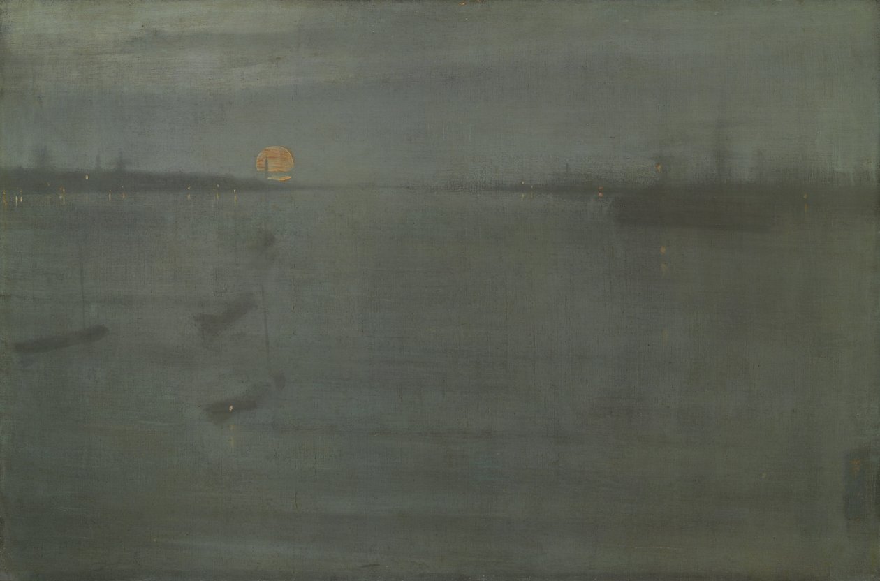Nokturn: niebieski i złoty - woda z Southampton, 1872. autorstwa James Abbott McNeill Whistler
