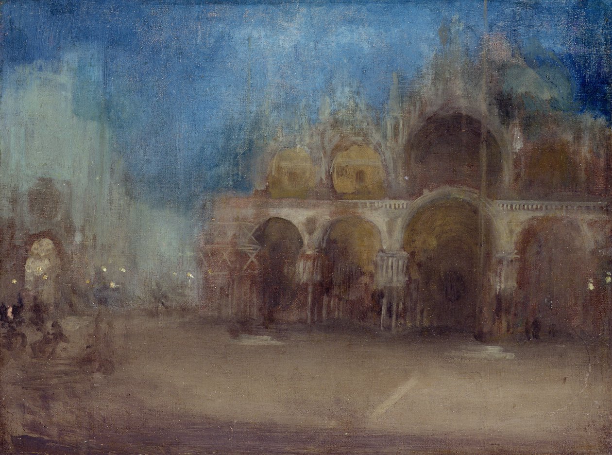 Nokturn, błękit i złoto, Święty Marek, Wenecja autorstwa James Abbott McNeill Whistler