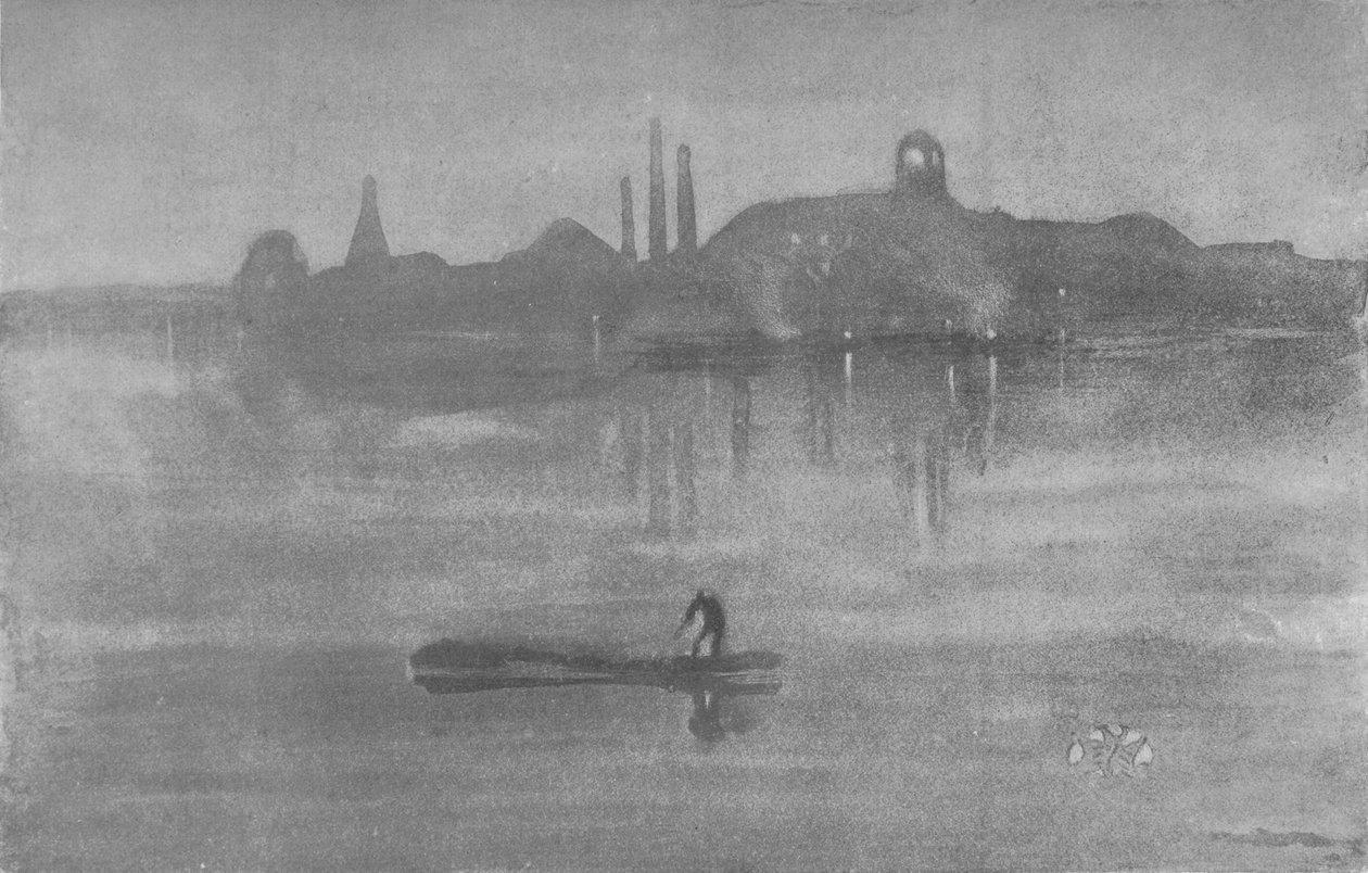 Nokturn: Tamiza w Battersea, 1878, 1904 autorstwa James Abbott McNeill Whistler