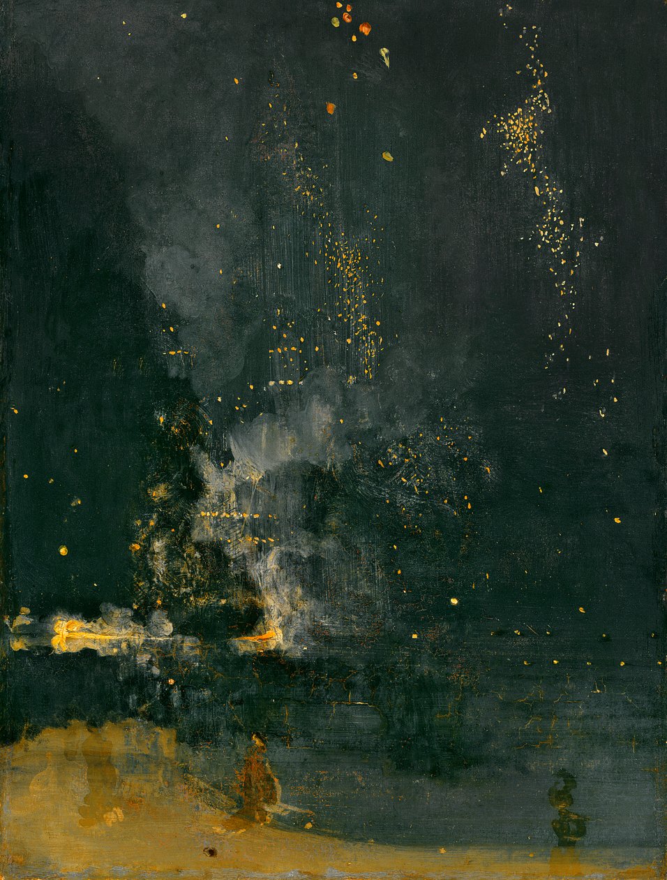Nocturne w czerni i złocie, spadająca rakieta, 1875 autorstwa James Abbott McNeill Whistler