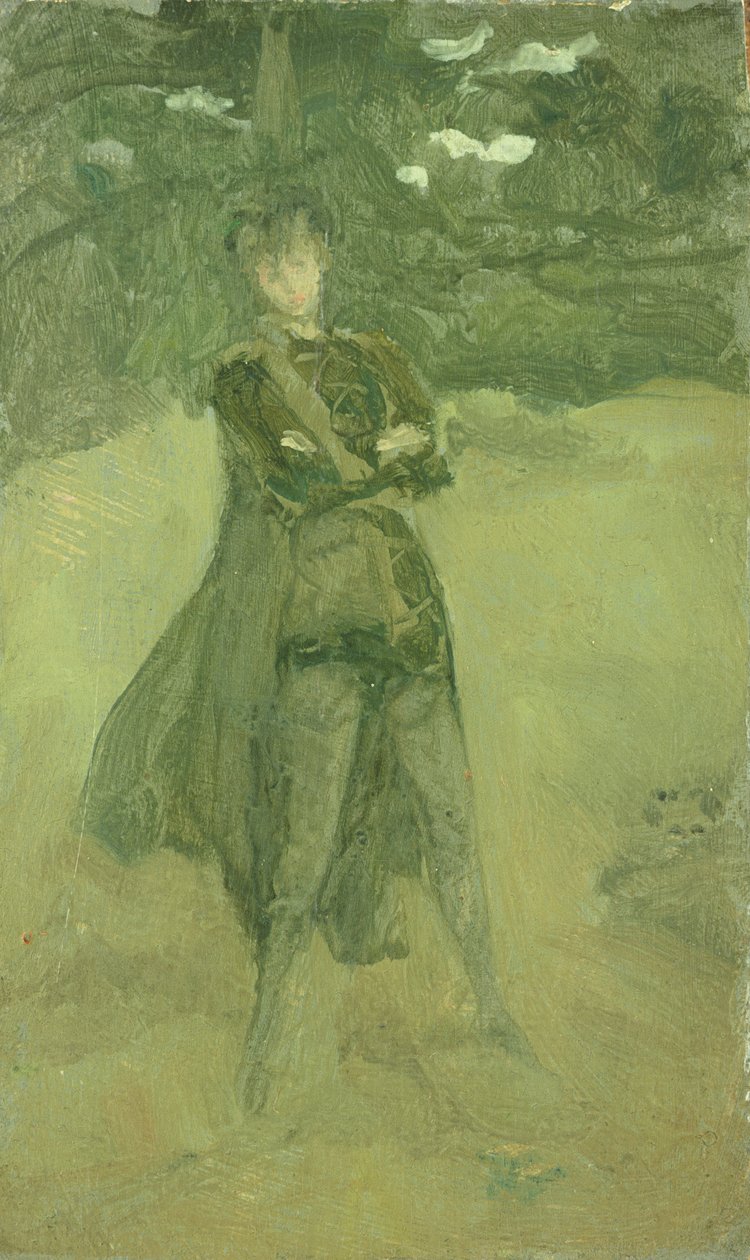 Notatka w kolorze zielonym i brązowym: Orlando w Coombe, c.1884-85 autorstwa James Abbott McNeill Whistler