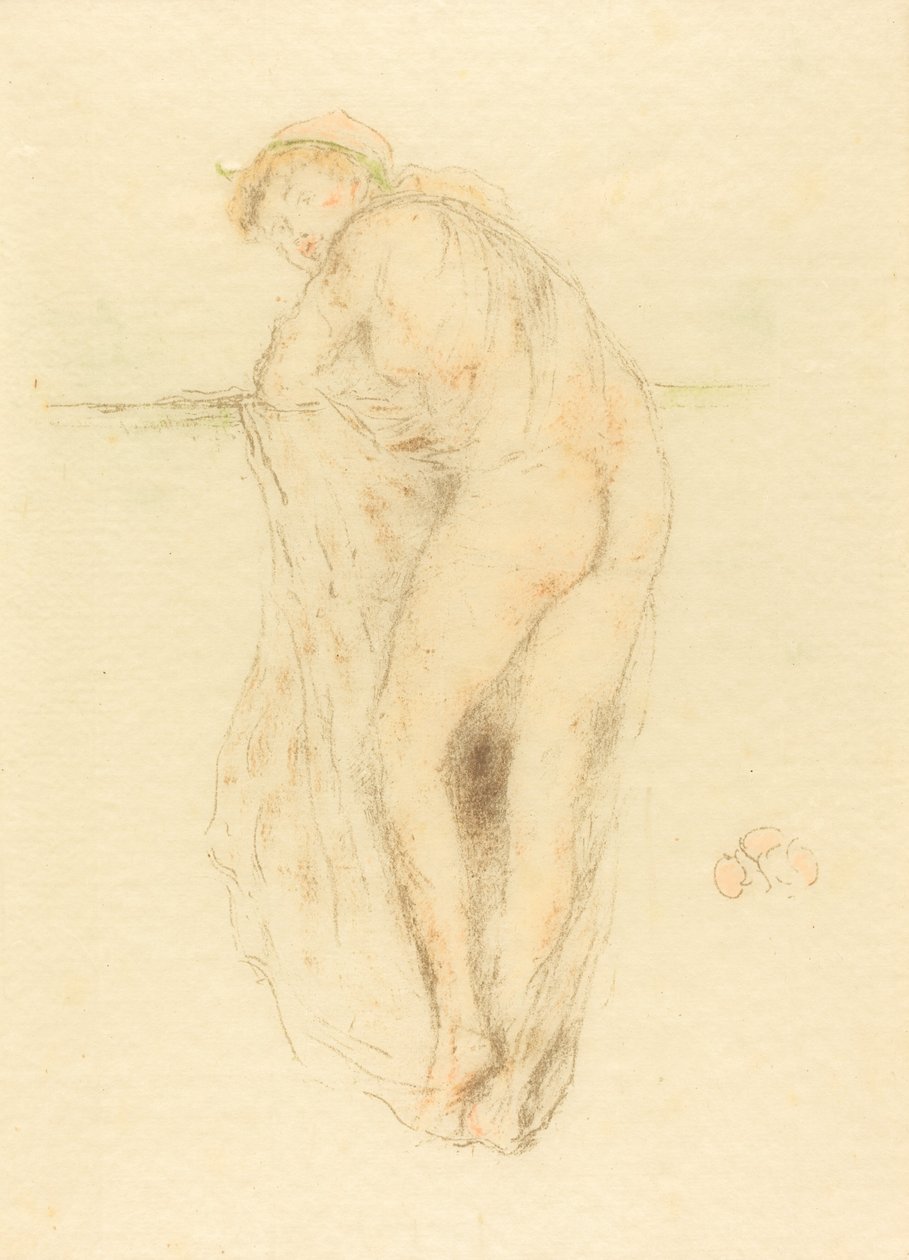 Nagi model, widok z tyłu, 1891. autorstwa James Abbott McNeill Whistler