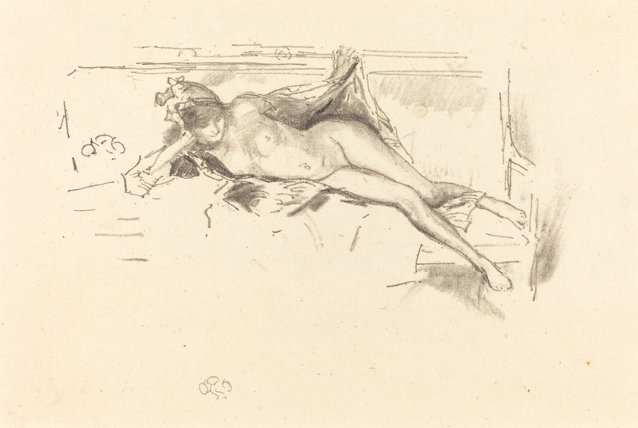 Nagi model, leżący, 1893. autorstwa James Abbott McNeill Whistler