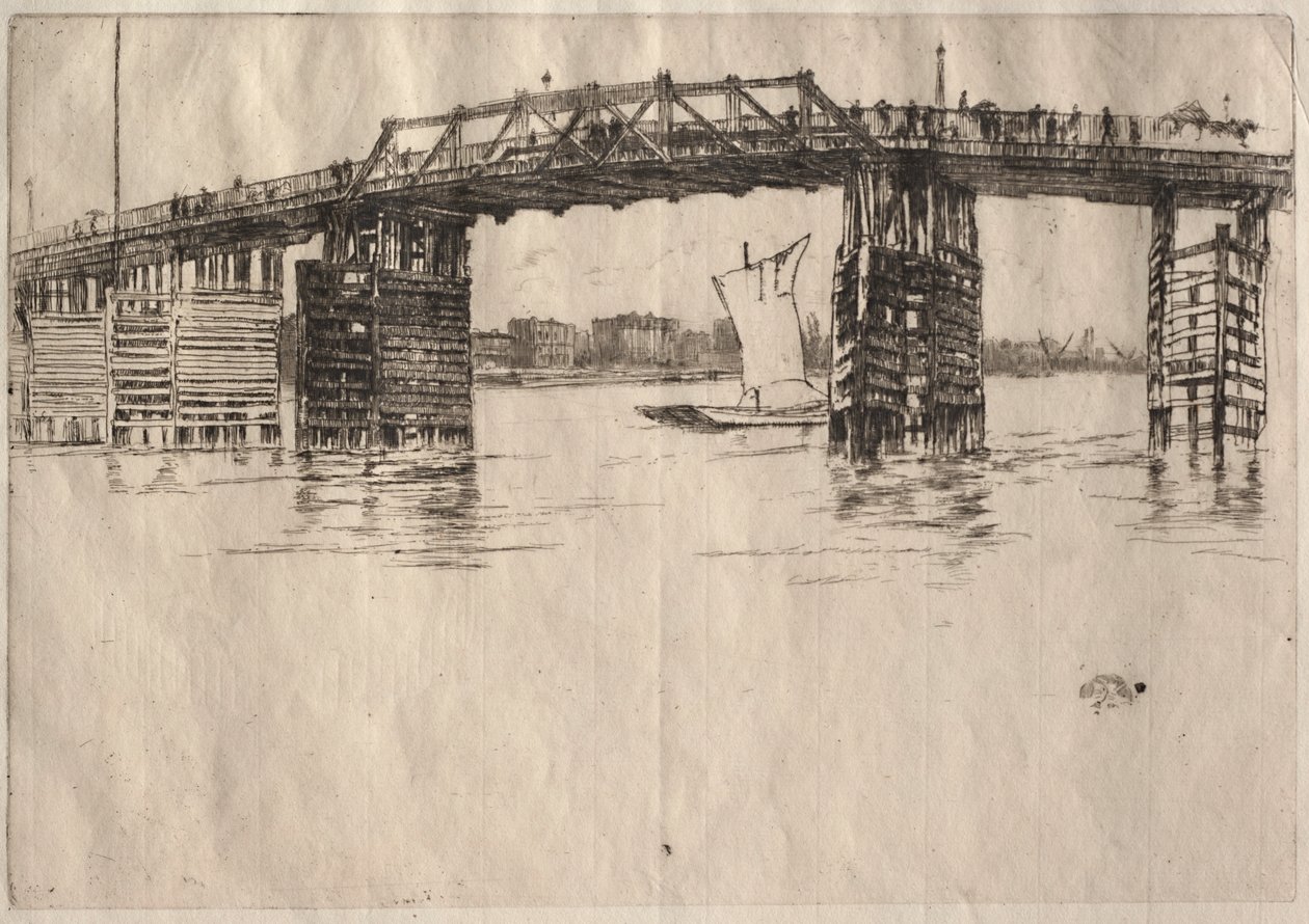 Stary Most Battersea. autorstwa James Abbott McNeill Whistler