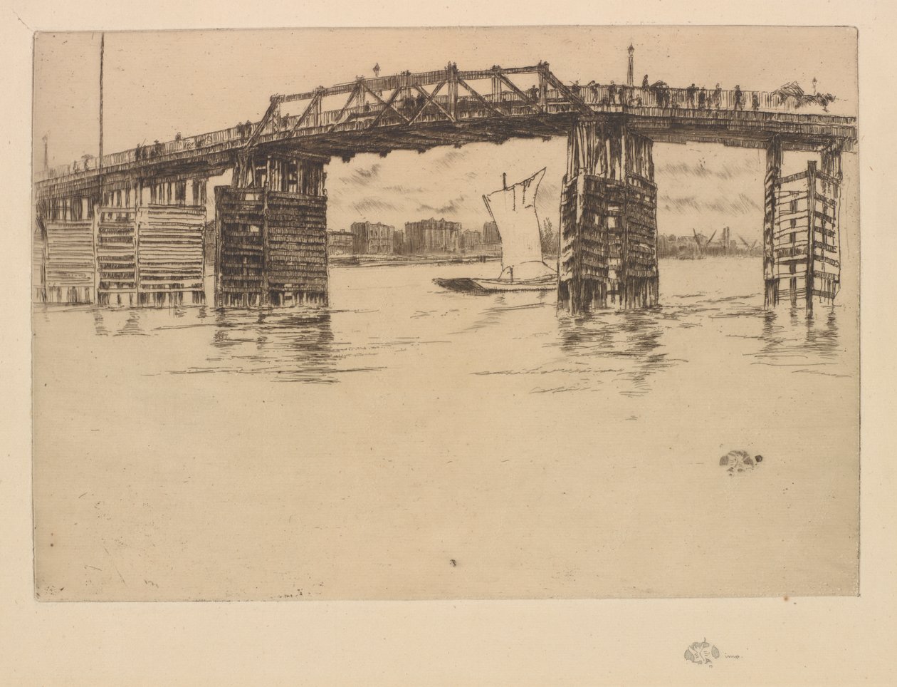 Stary most Battersea, 1879. autorstwa James Abbott McNeill Whistler