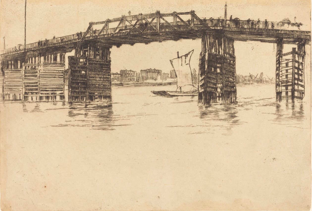 Stary most Battersea, 1879. autorstwa James Abbott McNeill Whistler