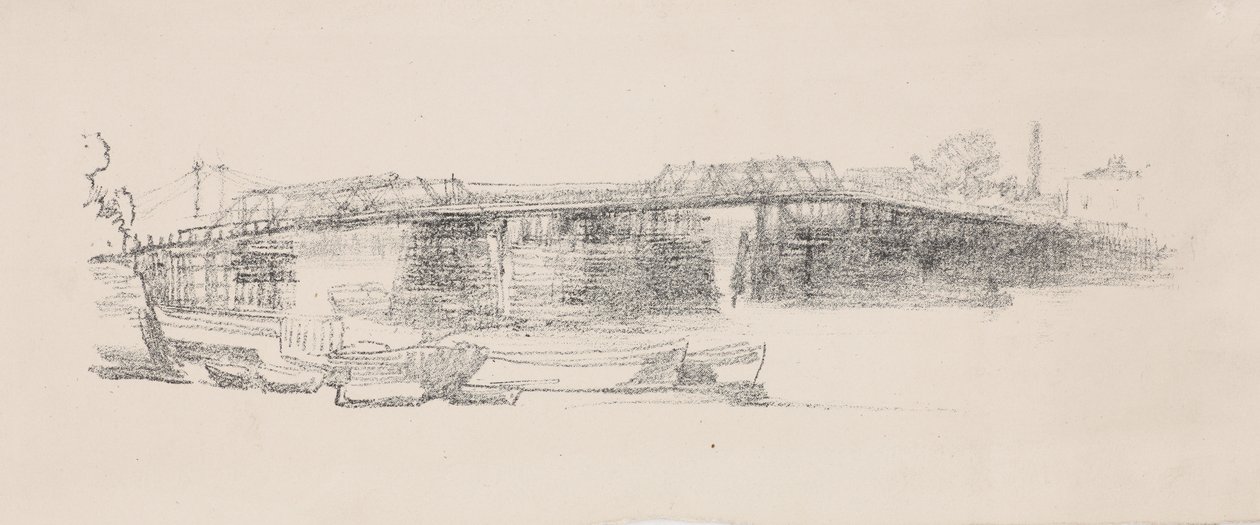 Stary most Battersea, nr 2, 1878-1879. autorstwa James Abbott McNeill Whistler