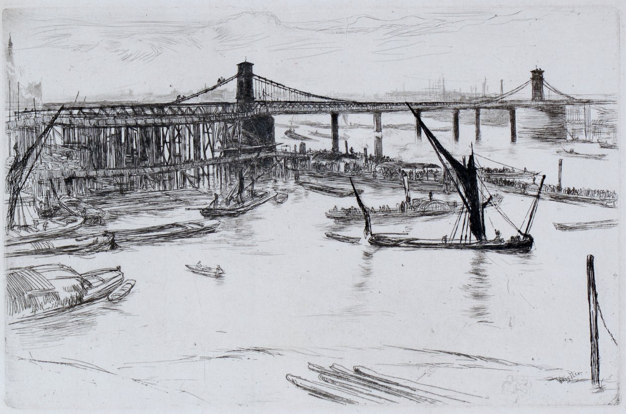 Stary most Hungerford autorstwa James Abbott McNeill Whistler