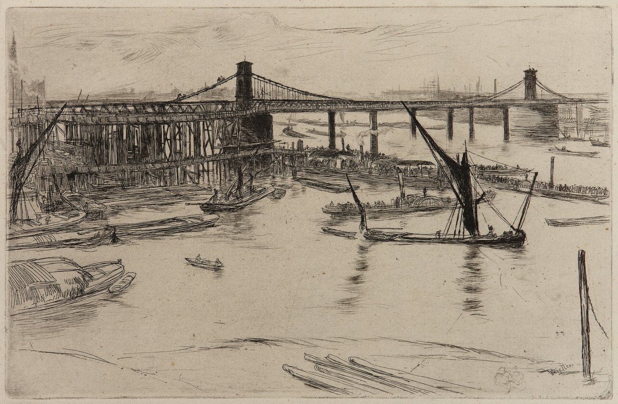 Stary most Hungerford, 1861. autorstwa James Abbott McNeill Whistler