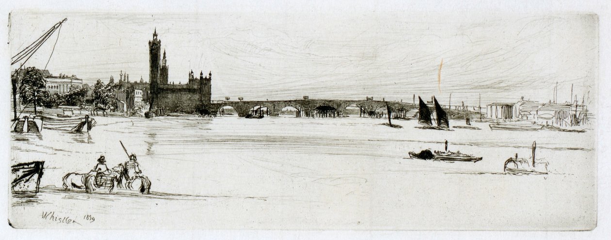 Stary Most Westminsterski autorstwa James Abbott McNeill Whistler