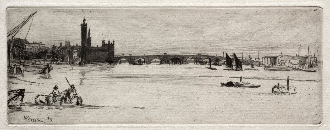 Stary Most Westminsterski, 1871. autorstwa James Abbott McNeill Whistler