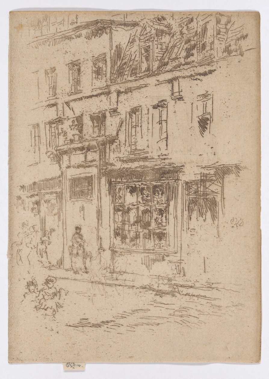 Petite Rue au Beurre, Bruksela autorstwa James Abbott McNeill Whistler