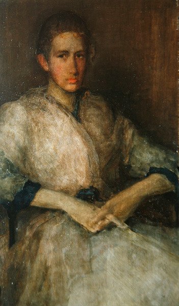 Portret Ellen Sturgis Hooper, ok. 1890 (olej na desce) (patrz także 419724) autorstwa James Abbott McNeill Whistler
