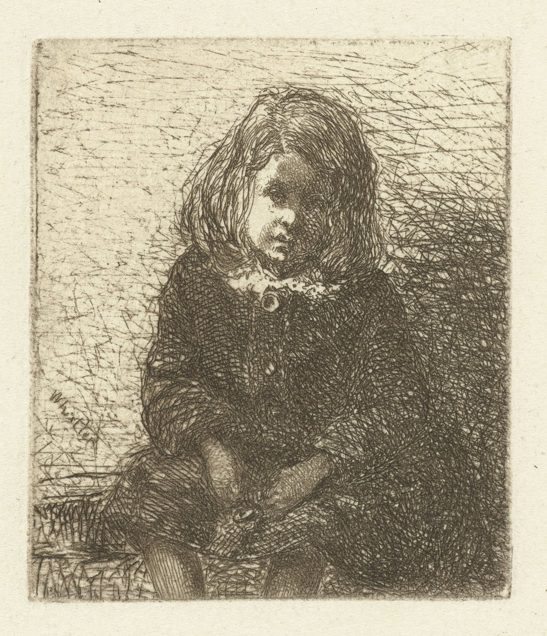 Portret van Arthura Hadena Mały Artur Dwanaście rycin z natury (tytuł serii) autorstwa James Abbott McNeill Whistler