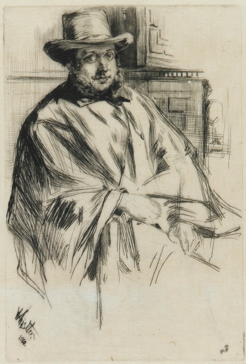 Portret mężczyzny, autorstwa James Abbott McNeill Whistler