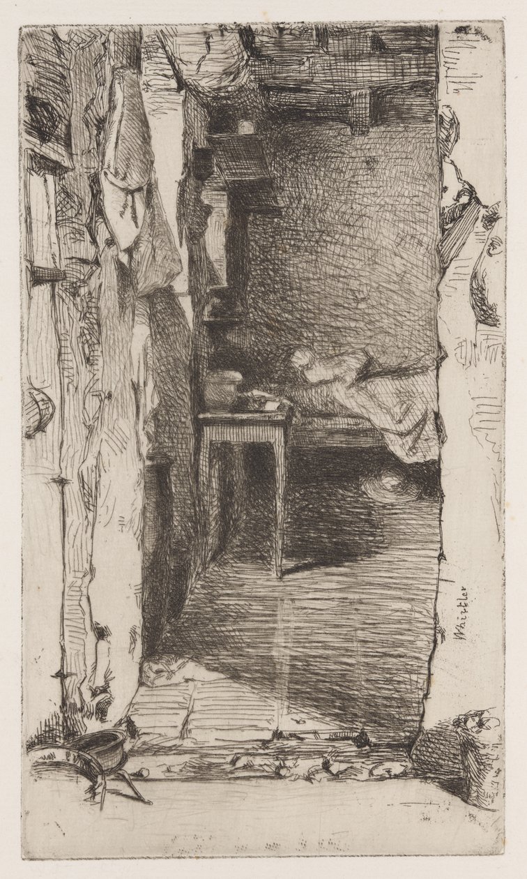 Zbieracze szmat, Quartier Mouffetard, Paryż autorstwa James Abbott McNeill Whistler