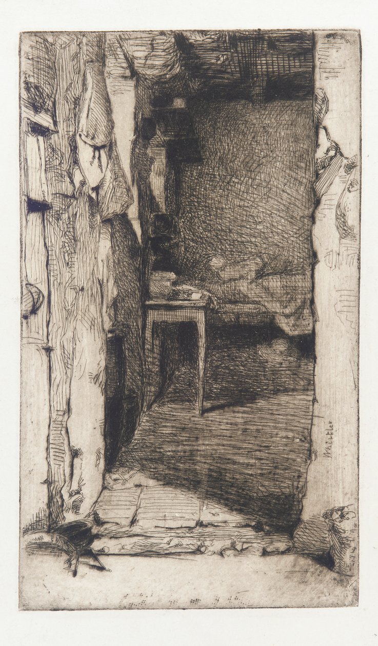 Zbieracze szmat, dzielnica Mouffetard, Paryż, 1858. autorstwa James Abbott McNeill Whistler