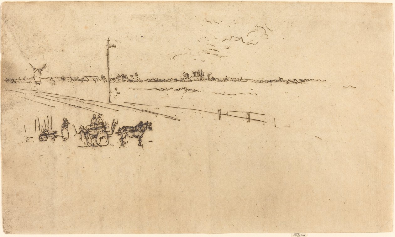 Dworzec kolejowy, Woves, 1887. autorstwa James Abbott McNeill Whistler