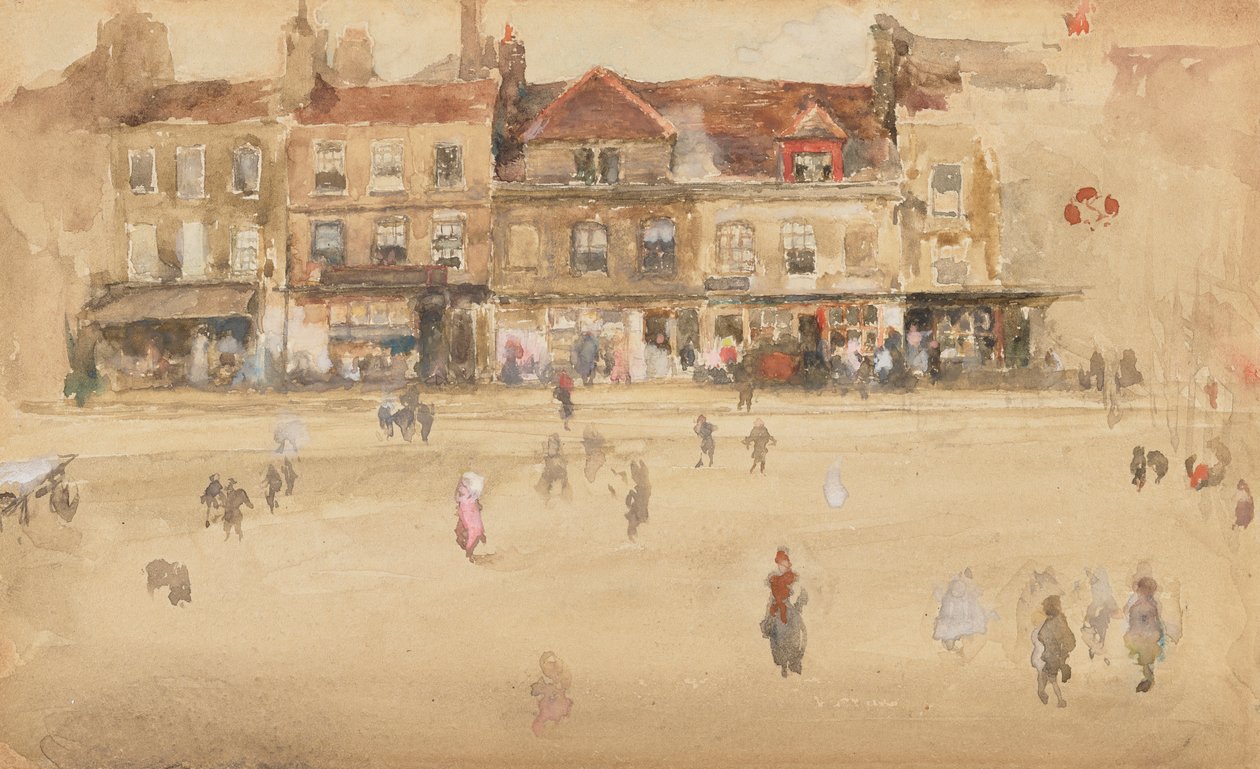 Czerwony i Brown-Hoxton, 1885-1886. autorstwa James Abbott McNeill Whistler