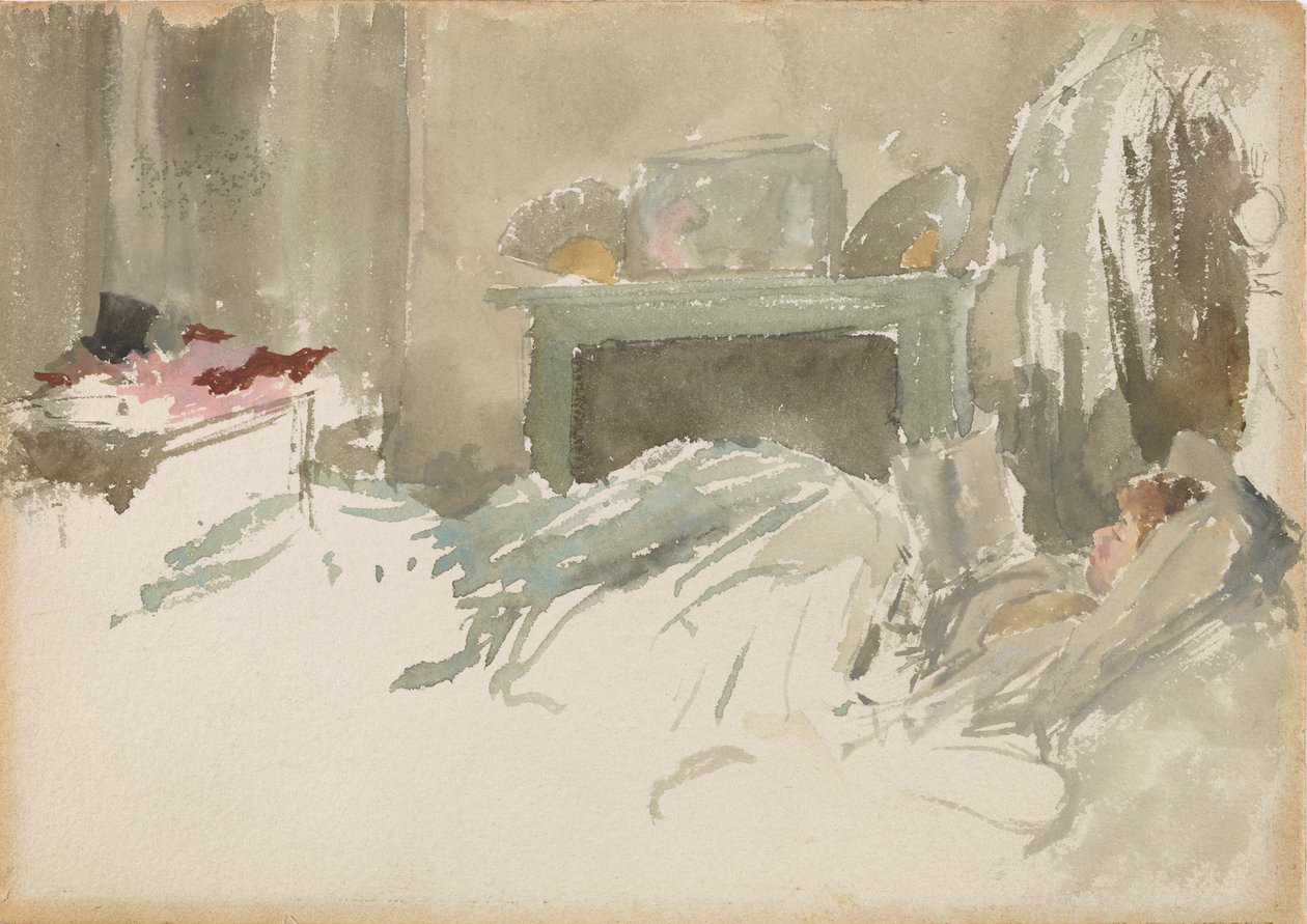 Odpoczynek w łóżku, 1883-1884. autorstwa James Abbott McNeill Whistler