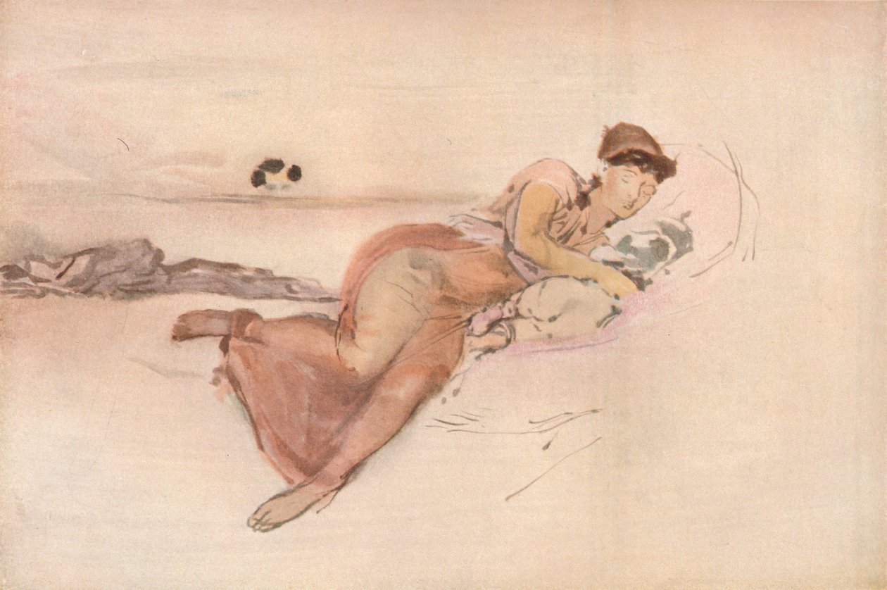 Różowo-różowa, The Mothers Siesta, c1875 autorstwa James Abbott McNeill Whistler