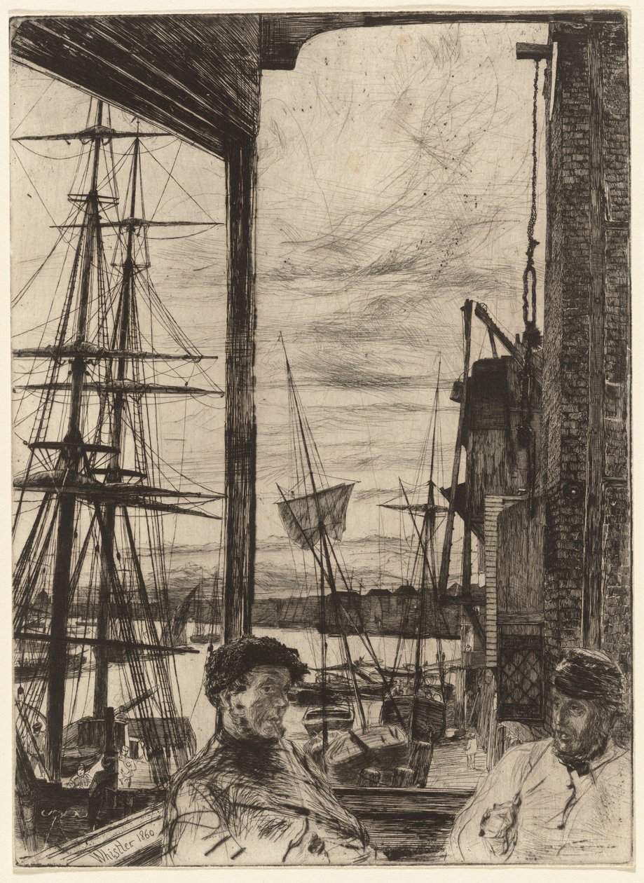 Rotherhithe, 1860. autorstwa James Abbott McNeill Whistler