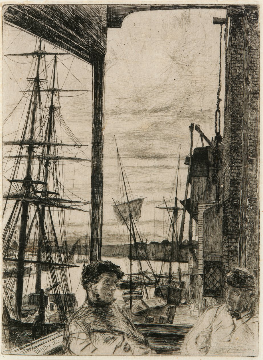 Rotherhithe, 1860. autorstwa James Abbott McNeill Whistler