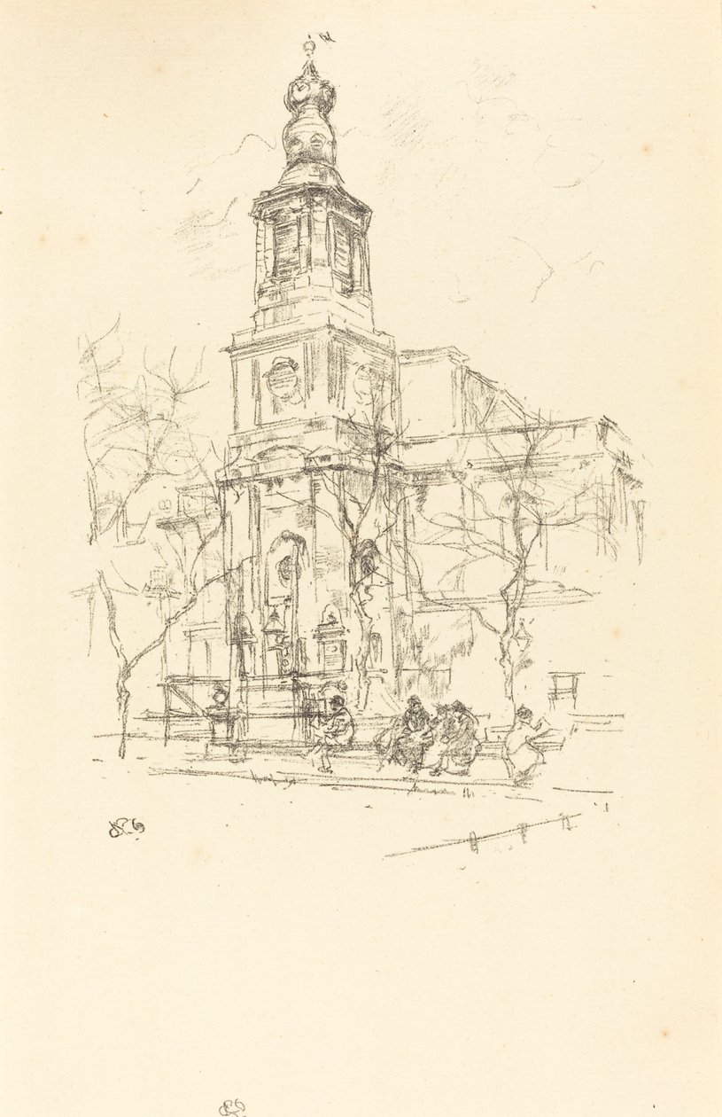 Św. Anny, Soho, 1896. autorstwa James Abbott McNeill Whistler