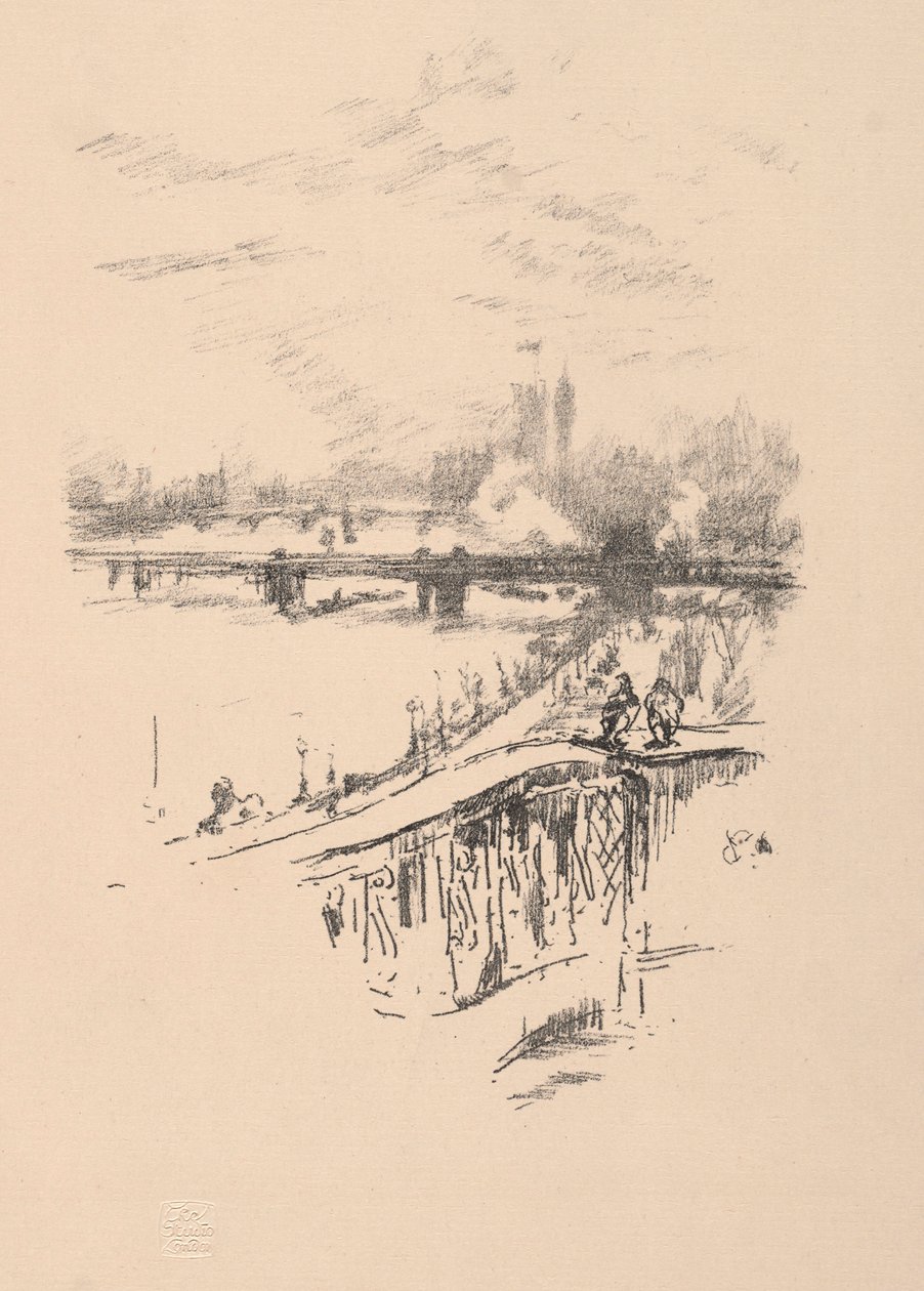 Gołębie Savoy. autorstwa James Abbott McNeill Whistler