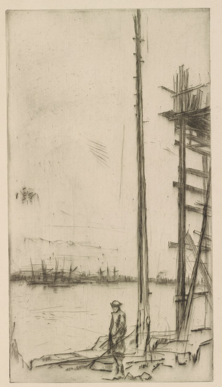 Stocznia stoczniowa, Liverpool, 1875. autorstwa James Abbott McNeill Whistler