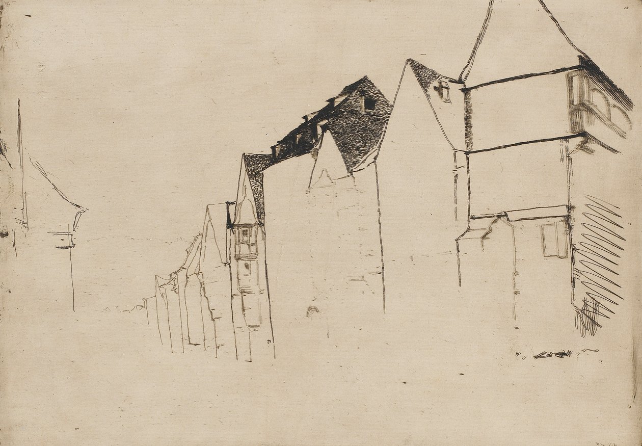 Szkic domów, 1858. autorstwa James Abbott McNeill Whistler