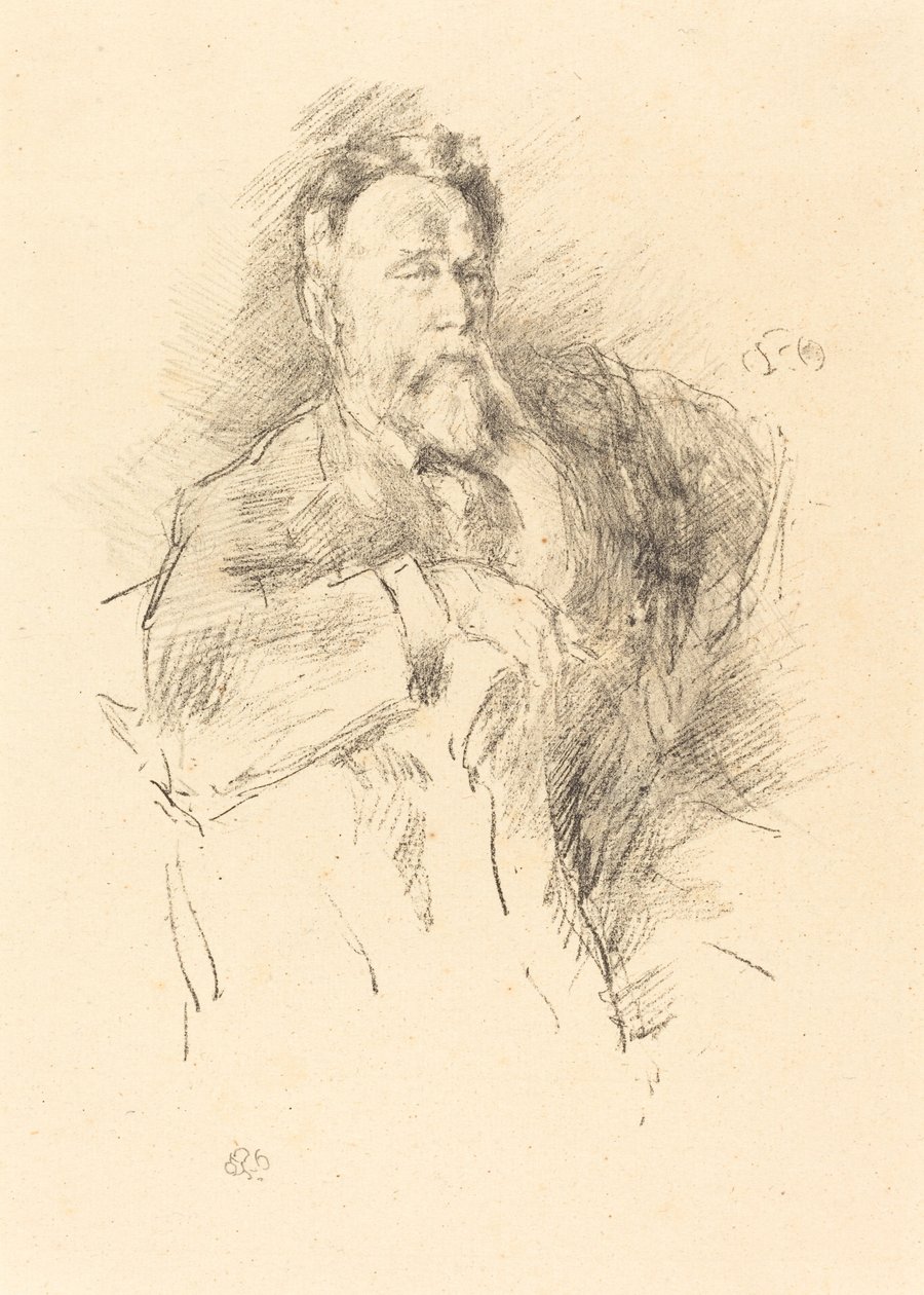 Szkic Williama E. Henleya, 1896. autorstwa James Abbott McNeill Whistler