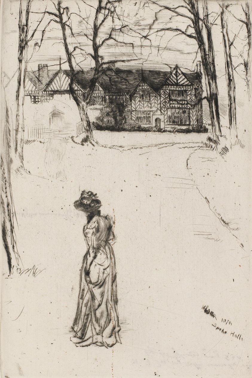 Speke Hall: Aleja, 1870. autorstwa James Abbott McNeill Whistler