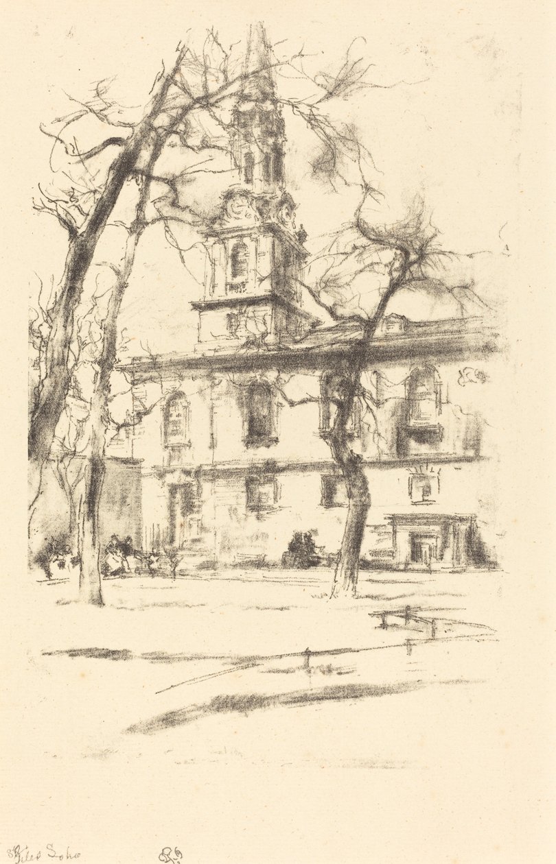 St. Giles-in-the-Fields, 1896. autorstwa James Abbott McNeill Whistler