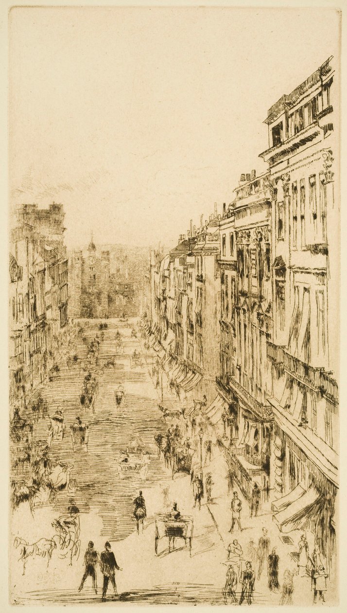 St James’s Street w Londynie autorstwa James Abbott McNeill Whistler