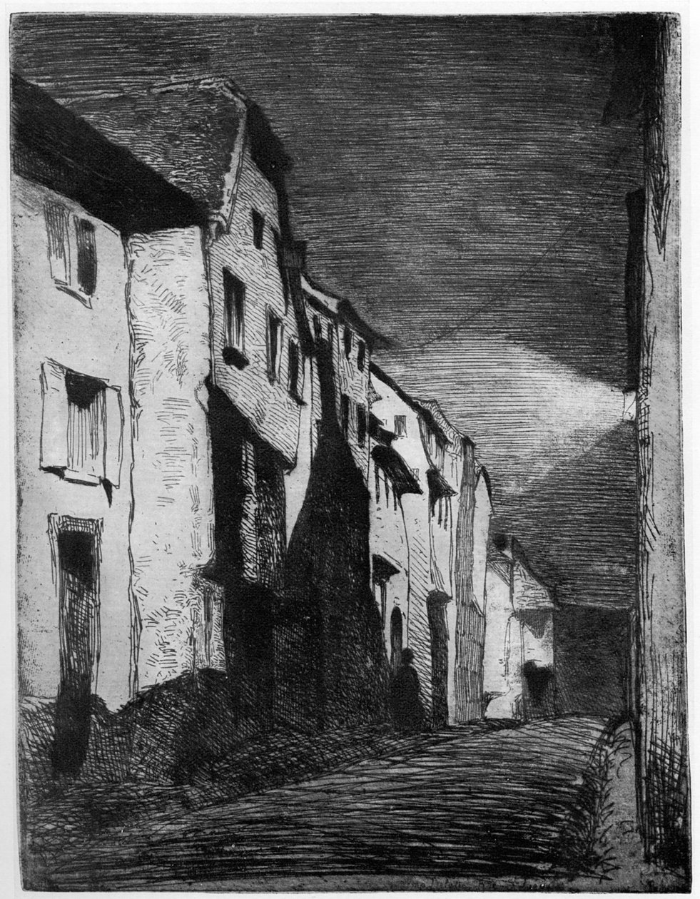 Ulica w Saverne, XIX w. 1904. autorstwa James Abbott McNeill Whistler