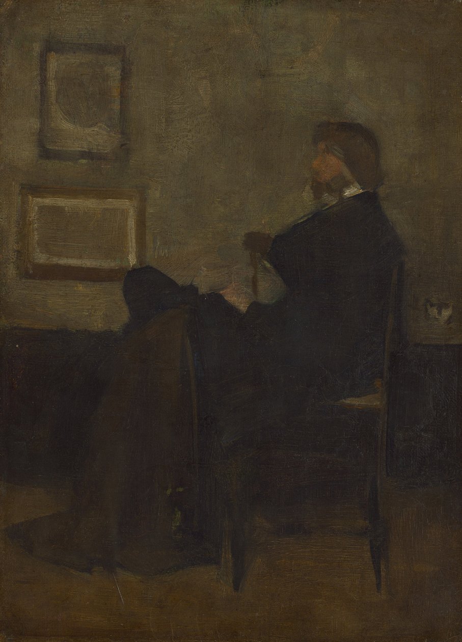 Study for Arrangement in Grey and Black, nr 2: Thomas Carlyle, 1872-73 autorstwa James Abbott McNeill Whistler