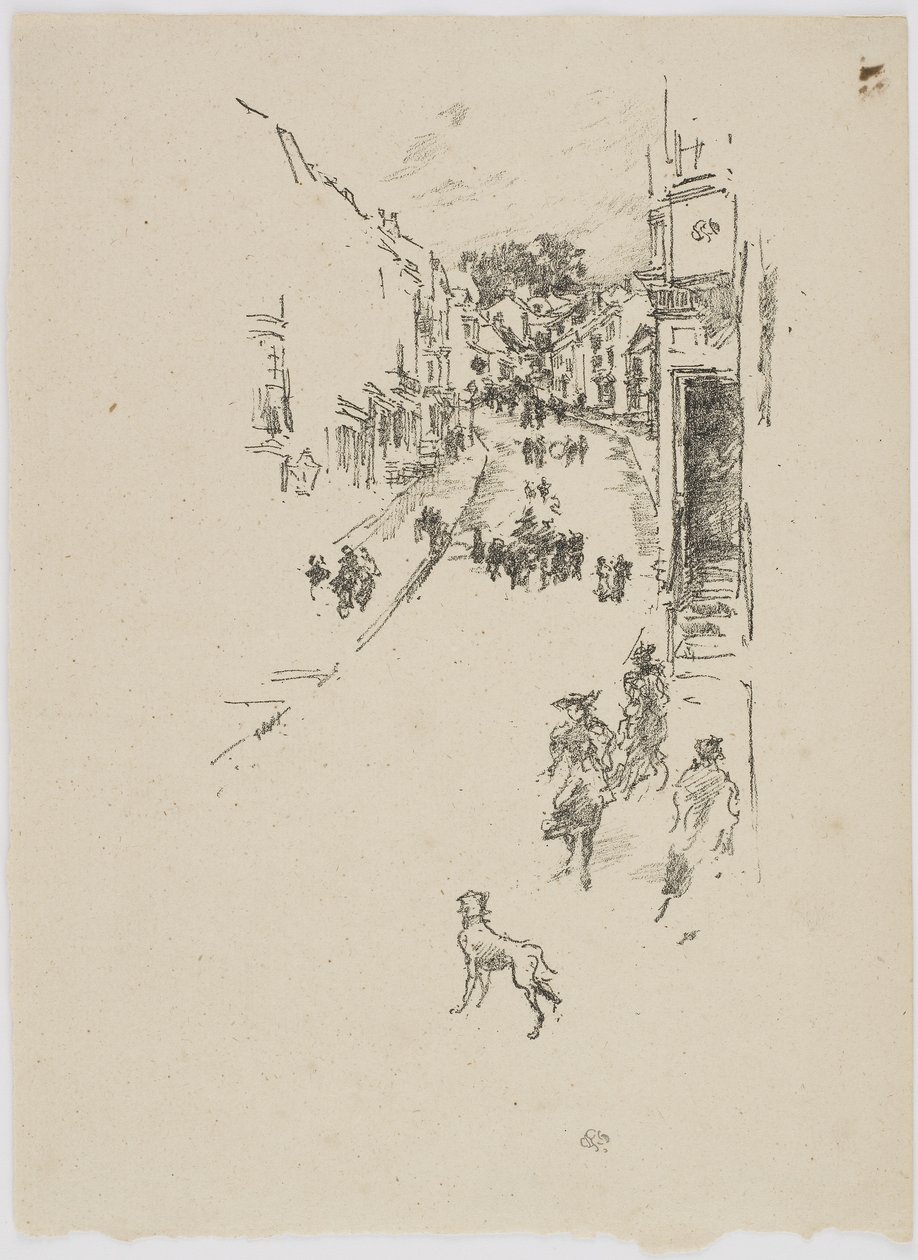 Niedziela, Lyme Regis, 1895 (litografia na papierze) autorstwa James Abbott McNeill Whistler