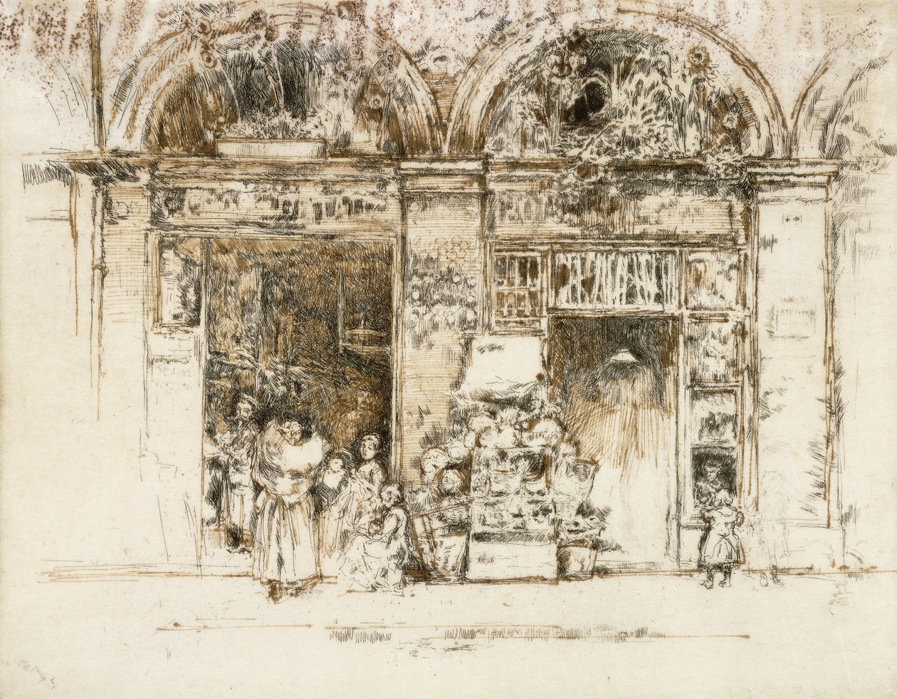 Słoneczniki, Rue des Beaux-Arts, ok. 1892-93 autorstwa James Abbott McNeill Whistler