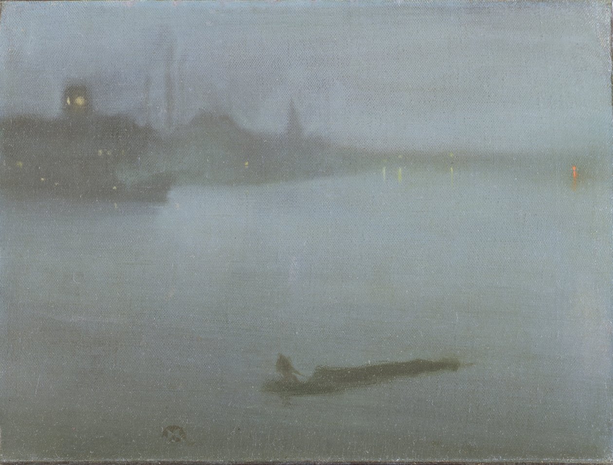 Tamiza - Nokturn w błękicie i srebrze, ok. 1872/8 (olej na płótnie) autorstwa James Abbott McNeill Whistler