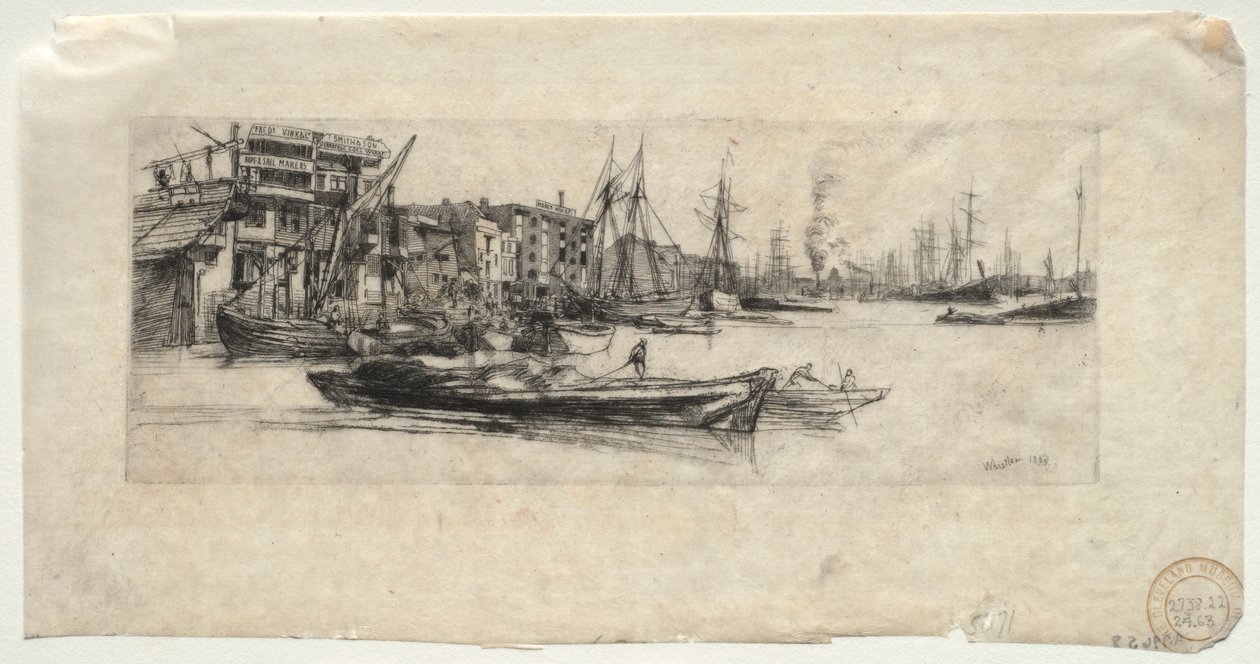 Magazyn Tamizy, 1859. autorstwa James Abbott McNeill Whistler