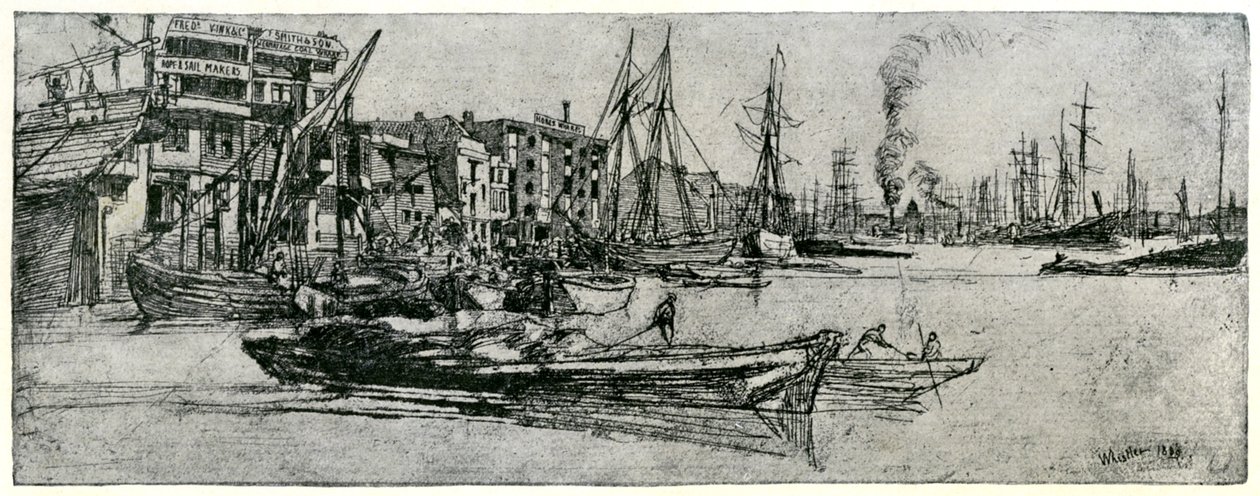 Magazyn Tamizy, XIX w. 1904. autorstwa James Abbott McNeill Whistler