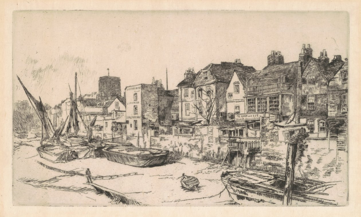 „Adam i Ewa”, Old Chelsea, 1878. autorstwa James Abbott McNeill Whistler