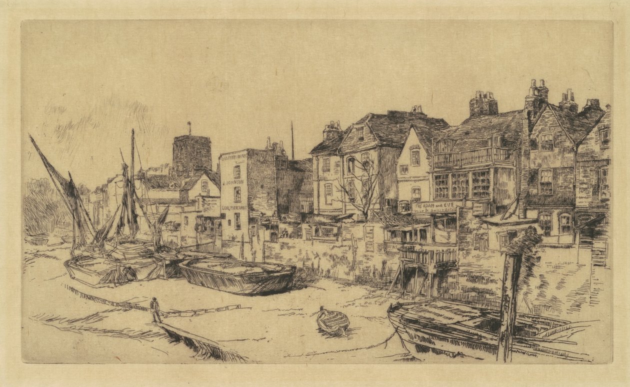 „Adam i Ewa”, Old Chelsea, 1878. autorstwa James Abbott McNeill Whistler