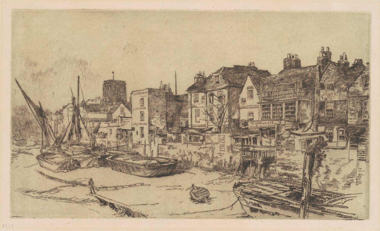„Adam i Ewa”, Old Chelsea, 1878. autorstwa James Abbott McNeill Whistler