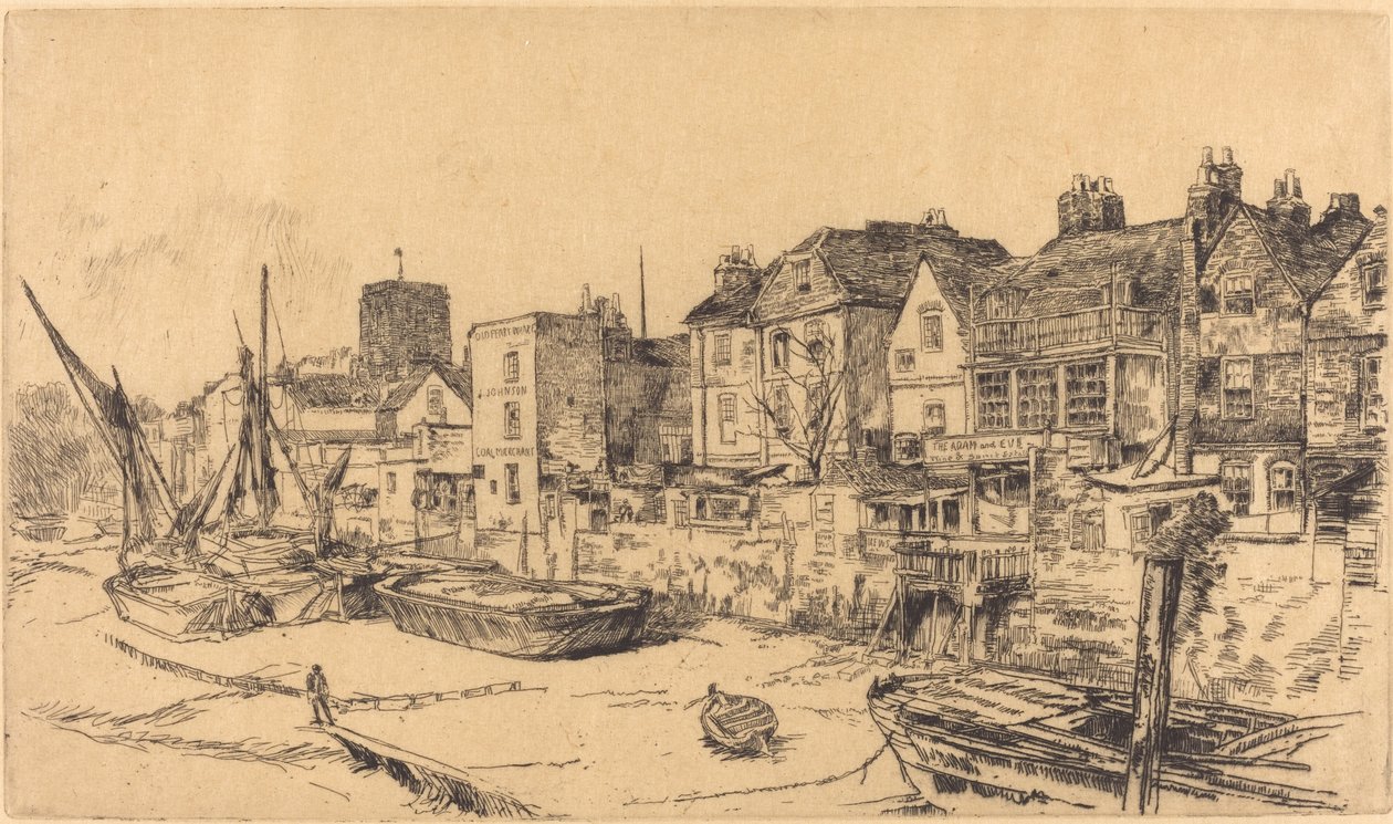 „Adam i Ewa”, Old Chelsea, 1878. autorstwa James Abbott McNeill Whistler