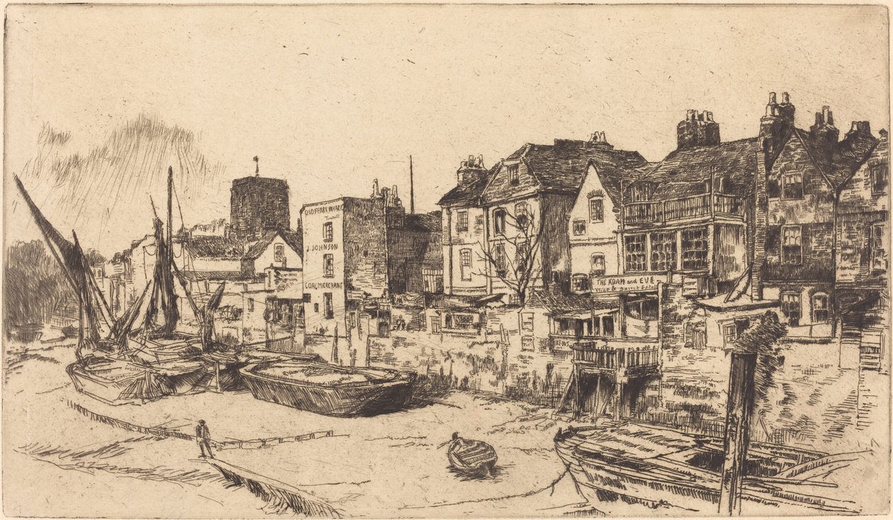 „Adam i Ewa”, Old Chelsea, 1878. autorstwa James Abbott McNeill Whistler